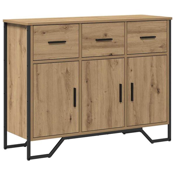 vidaXL Dressoir met lade Artisan Eiken 97 x 32,5 x 74,5 cm