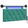 vidaXL Hangend hoofdbord Turquoise Fluweel