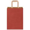 vidaXL Papieren zakken 50 st met hengsels 21x11x28 cm rood