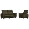 vidaXL Bankstel 2 pcs Legergroen Nep Suede Leer