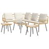 vidaXL Tuin Sofa Set 4 pcs Naturel poly rattan