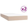 vidaXL Boxspring met matras kunstleer cappuccinokleurig 200x200 cm
