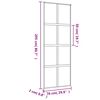 vidaXL Schuifdeur 76x205 cm helder ESG-glas en aluminium goudkleurig