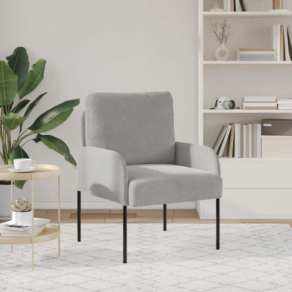 vidaXL Banken met kussen 55cm Lichtgrijs Multiplex