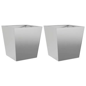 vidaXL Plantenbakken 2 st 40x40x40 cm gegalvaniseerd staal