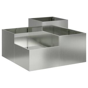 vidaXL Tuin Bloempot Zilver 80 x 80 x 48 cm Gegalvaniseerd staal