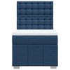 vidaXL Boxspring met matras stof blauw 90x190 cm