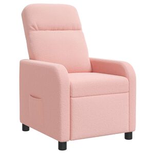 vidaXL Relaxfauteuil Roze Boucl&eacute;