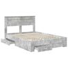 vidaXL Bedframe met hoofdeinde Beton Grijs 140 x 200 cm Bewerkt hout
