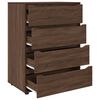 vidaXL Opslagkasten 2 pcs Bruin Eiken 80 x 48 x 105 cm Bewerkt hout