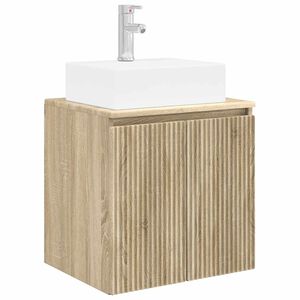vidaXL Wandgemonteerde wastafelmeubel Sonoma Eiken 49,5 x 41 x 62,5 cm