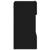 vidaXL Wandkasten met LED-verlichting voor tv 2 st 40x30x60,5 cm zwart