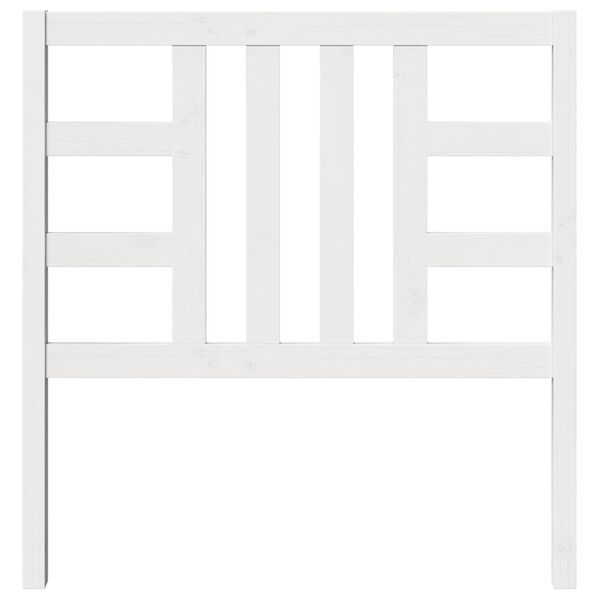 vidaXL Hoofdbord 96x4x100 cm massief grenenhout wit
