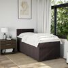 vidaXL Boxspring met matras stof donkerbruin 90x190 cm