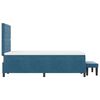 vidaXL Boxspring bed met matras Donkerblauw 120 x 200 cm Fluweel