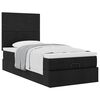 vidaXL Ottoman bed met matras 90x190cm stof zwart