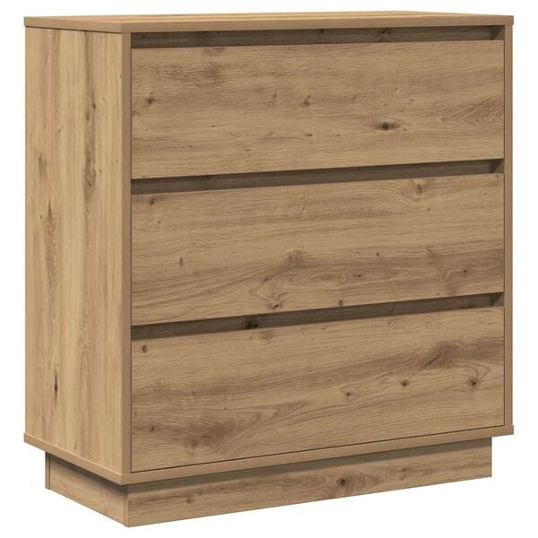 vidaXL Nachtkastje Artisan Eiken 71 x 34,5 x 75 cm Bewerkt hout