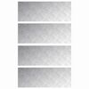 vidaXL Trap Tread Rechthoekig 4 pcs Zilver 80 x 30 cm Aluminium