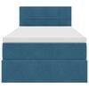 vidaXL Opbergbed met LED met matras Donkerblauw 90 x 190 cm Fluweel