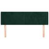 vidaXL Hoofdbord met randen 147x16x78/88 cm fluweel donkergroen