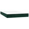 vidaXL Boxspring met matras fluweel donkergroen 120x200 cm