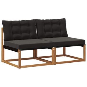 vidaXL 2 Stuk Buiten Midden Sofa Massief Acaciahout Naturel