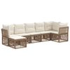 vidaXL Tuinbankenset 7 pcs Beige poly rattan