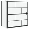 vidaXL Bad Douchescreen Zwart en transparant 116 x 68 x 128 cm