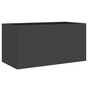 vidaXL Plantenbak 62x30x29 cm staal zwart