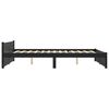 vidaXL Bedframe massief hout zwart 150x200 cm