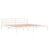 vidaXL Bedframe massief grenenhout wit 200x200 cm