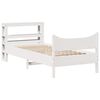 vidaXL Bedframe met hoofdbord massief grenenhout wit 90x190 cm