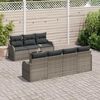 vidaXL Tuin Sofa Set met kussen 8 pcs Grijs Poly Riet en Staal en Glas