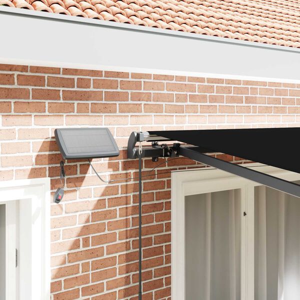 vidaXL Inklapbaar Zonnescherm Zwart 300 x 250 cm Stof