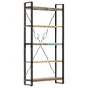 vidaXL Boekenkast met 5 schappen 90x30x180 cm massief gerecycled hout