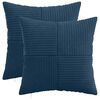 vidaXL Kussensloop 2 st ALMELO Marineblauw 30 x 30 cm corduroy
