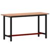 vidaXL Werkbank 150x55x81,5 cm massief beukenhout en metaal
