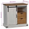vidaXL Dressoir HALDEN met schuifdeur 80x40x80 cm massief hout wit