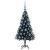 vidaXL Kerstboom met 150 LED met standaard Zwart 120 cm PVC