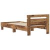 vidaXL Bedframe met hoofdeinde Oudhout 98.5 x 200 cm Bewerkt hout