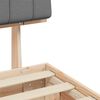 vidaXL Bedframe met Gevoerd Hoofdgedeelte Lichtgrijs 75 x 190 cm