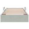 vidaXL Opslag bed met hoofdeinde Lichtgrijs 90 x 190 cm Fluweel