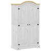 vidaXL Kledingkast Corona wit 102x52x186 cm massief grenenhout