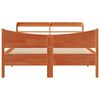 vidaXL Bedframe met hoofdbord massief grenenhout wasbruin 140x190 cm