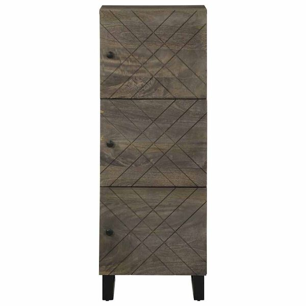vidaXL Hoge kast 40x33x110 cm massief mangohout zwart