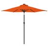 vidaXL Parasol met stalen paal 225x225x212 cm terracottakleurig