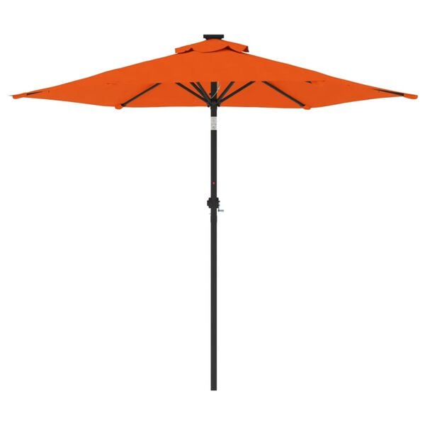vidaXL Parasol met stalen paal 225x225x212 cm terracottakleurig