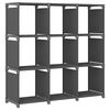 vidaXL Kast met 9 vakken 103x30x107,5 cm stof grijs