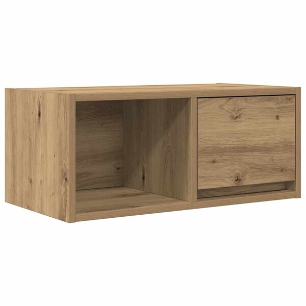 vidaXL TV-meubel 60x31x25,5 cm bewerkt hout artisanaal eikenkleur