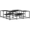 vidaXL Salontafel 121x121x40 cm bewerkt hout zwart